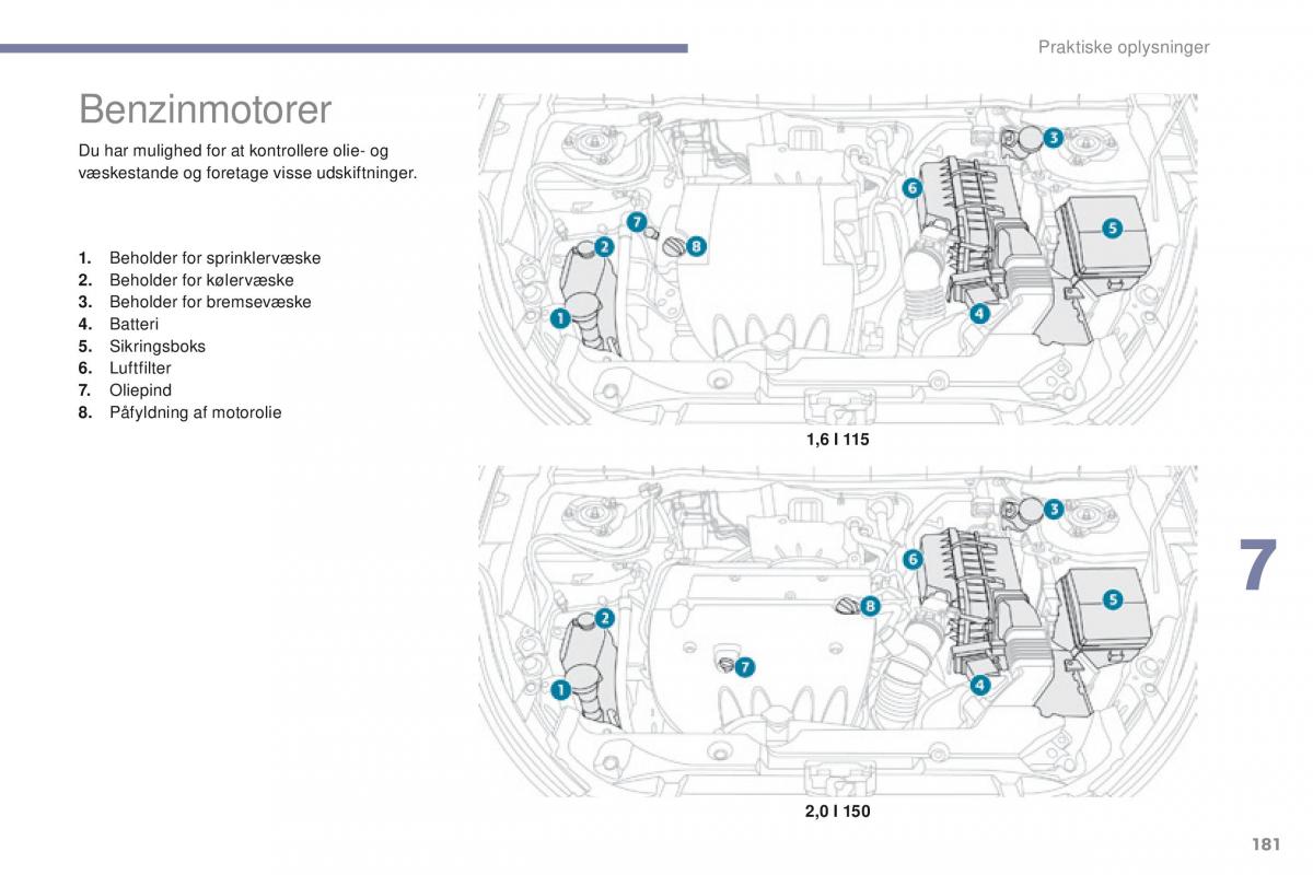 Peugeot 4008 Bilens instruktionsbog / page 183