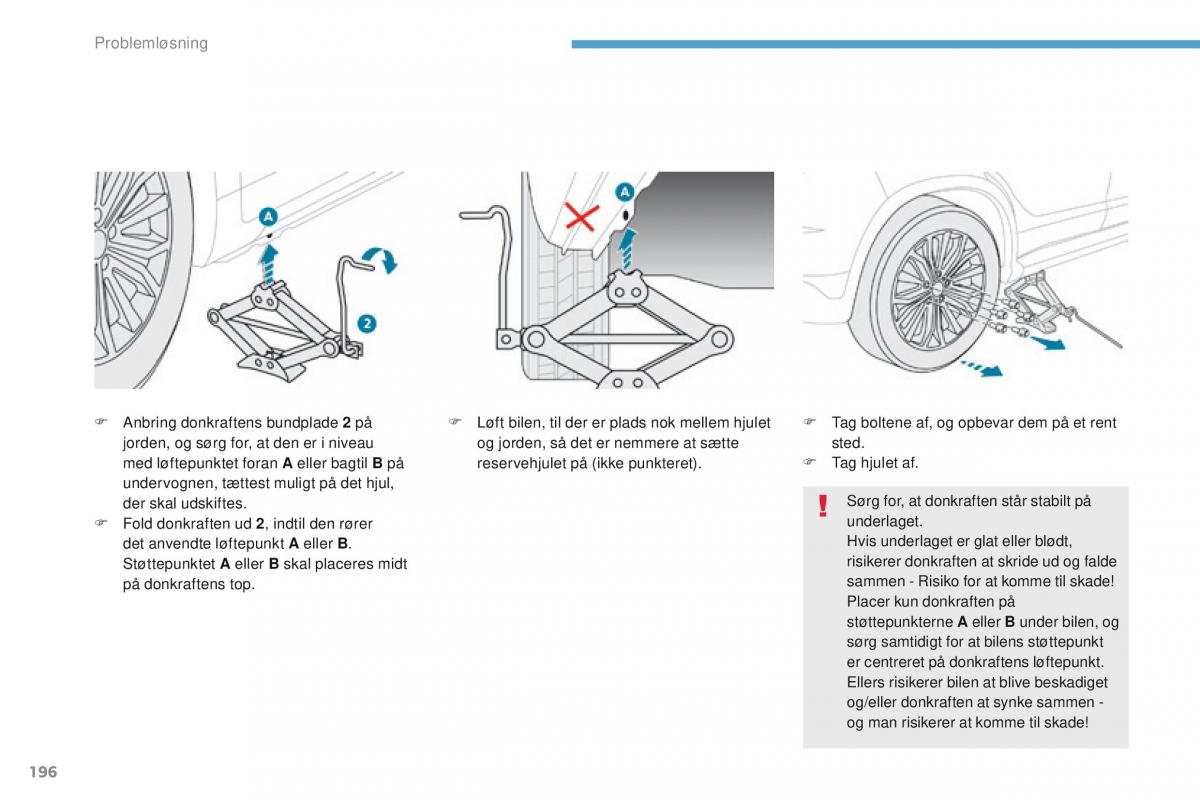 Peugeot 4008 Bilens instruktionsbog / page 198