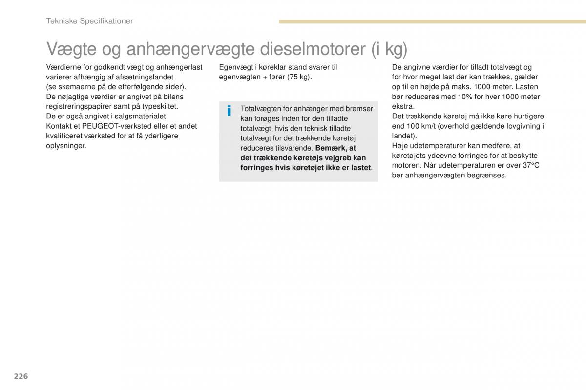 Peugeot 4008 Bilens instruktionsbog / page 228