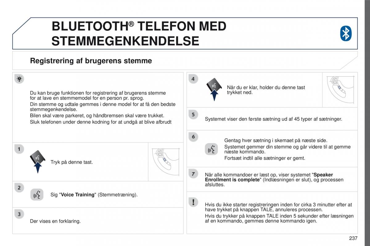 Peugeot 4008 Bilens instruktionsbog / page 239