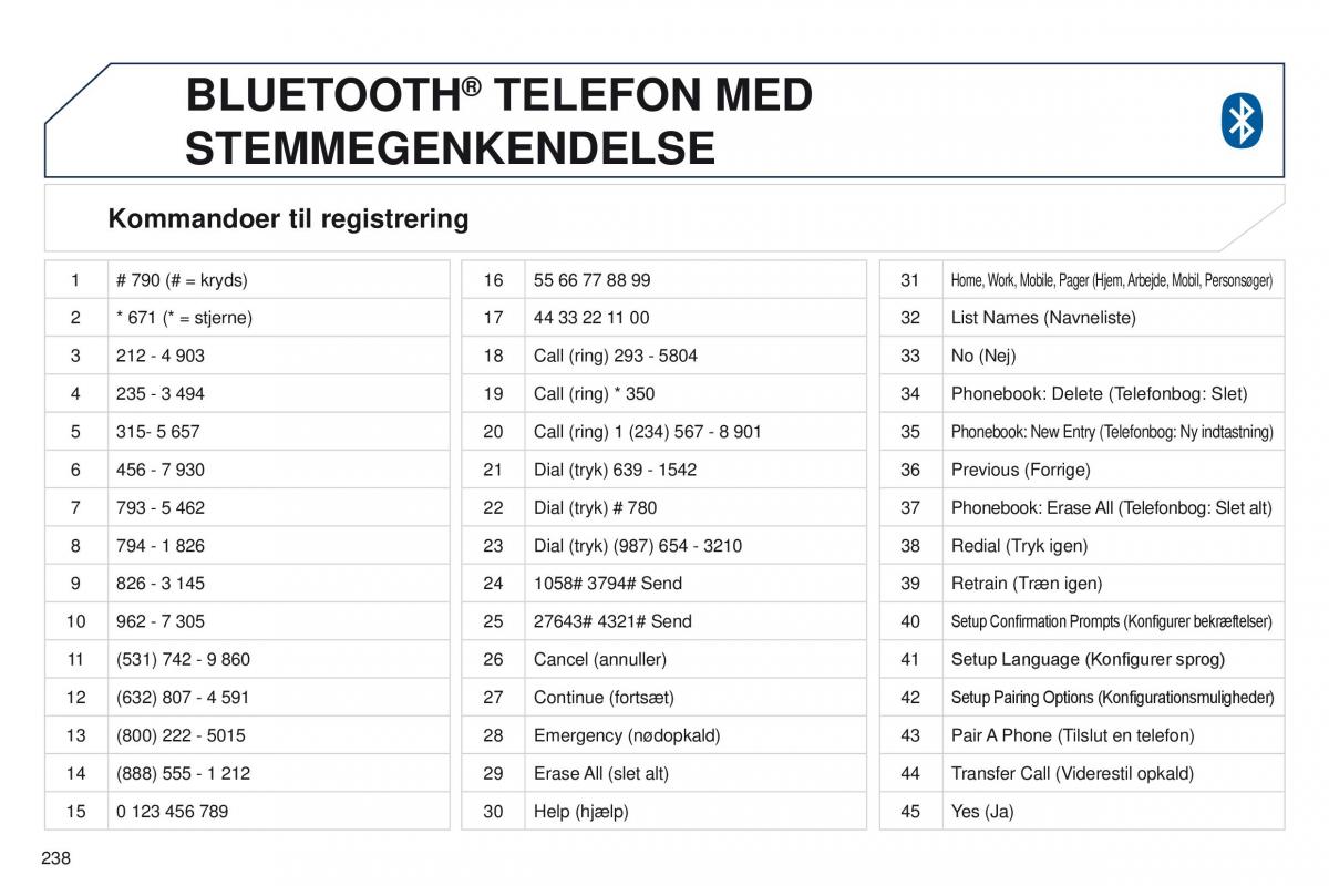 Peugeot 4008 Bilens instruktionsbog / page 240