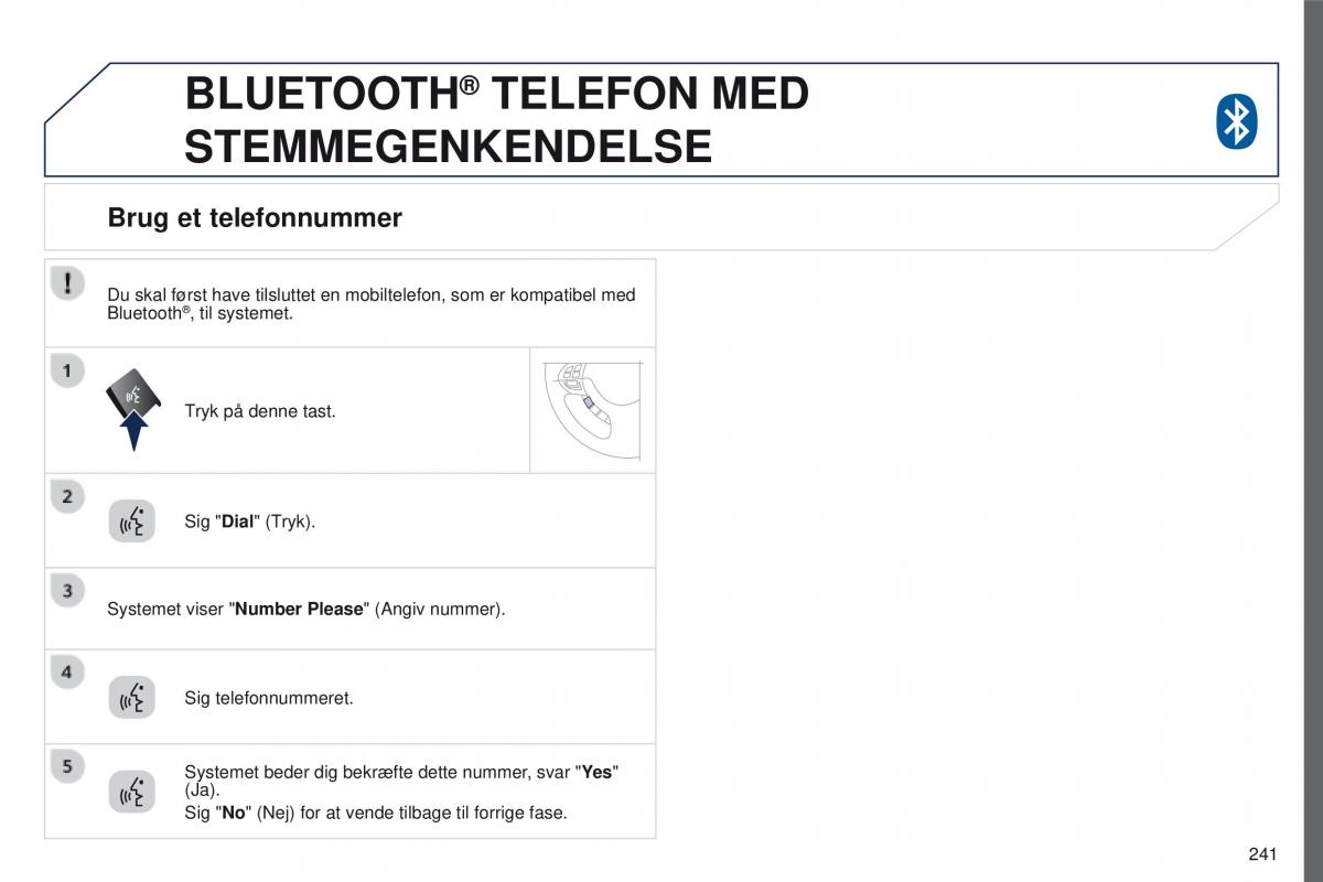 Peugeot 4008 Bilens instruktionsbog / page 243