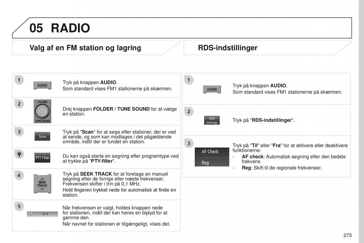 Peugeot 4008 Bilens instruktionsbog / page 275