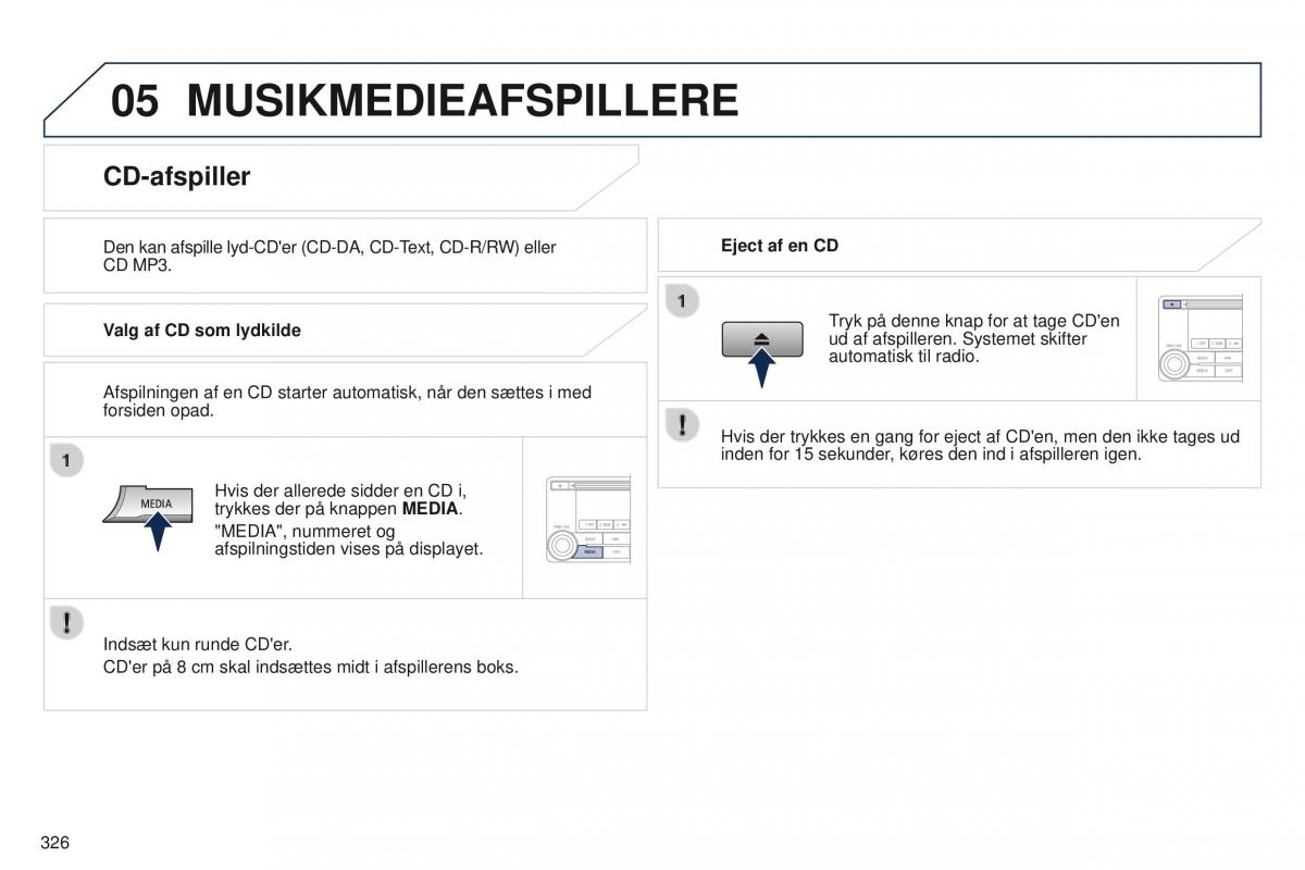 Peugeot 4008 Bilens instruktionsbog / page 328