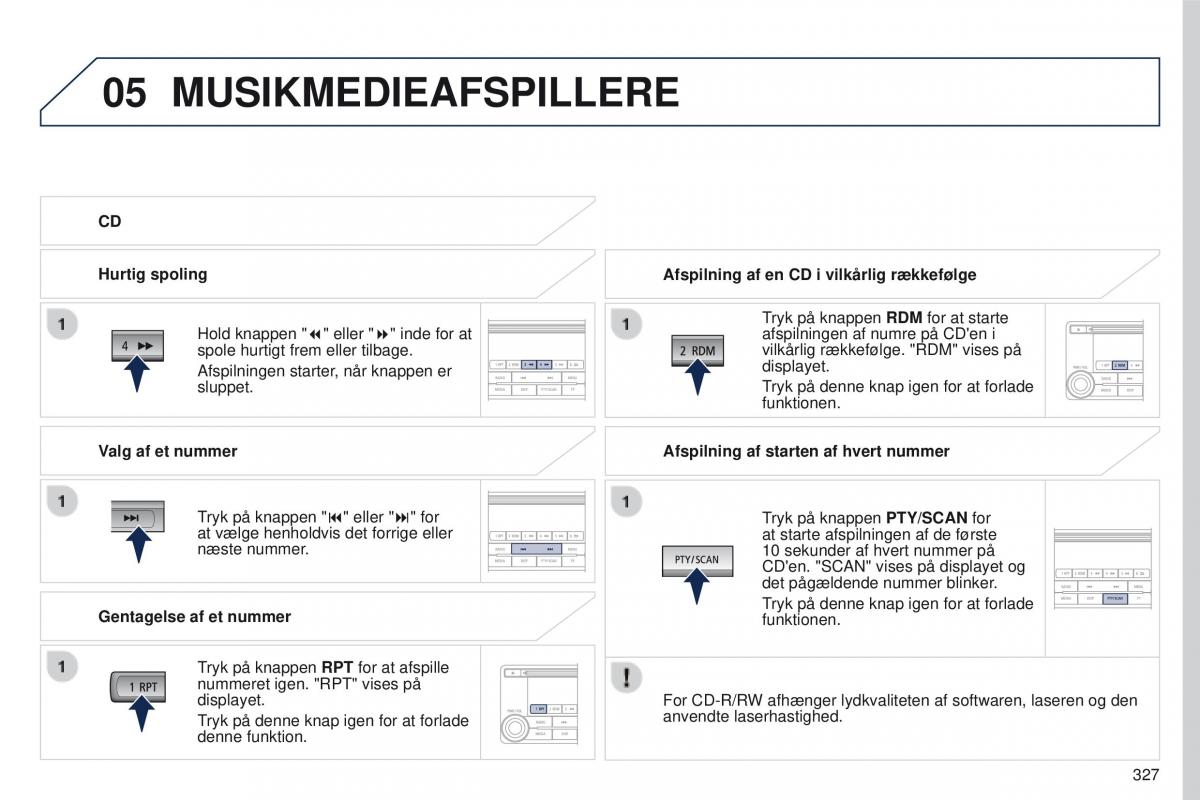 Peugeot 4008 Bilens instruktionsbog / page 329