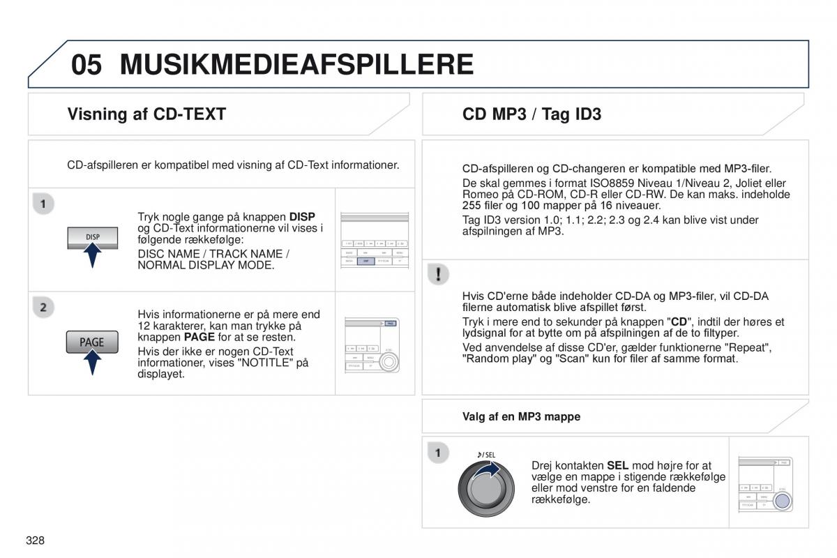 Peugeot 4008 Bilens instruktionsbog / page 330