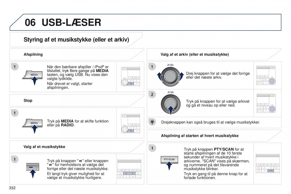 Peugeot 4008 Bilens instruktionsbog / page 334