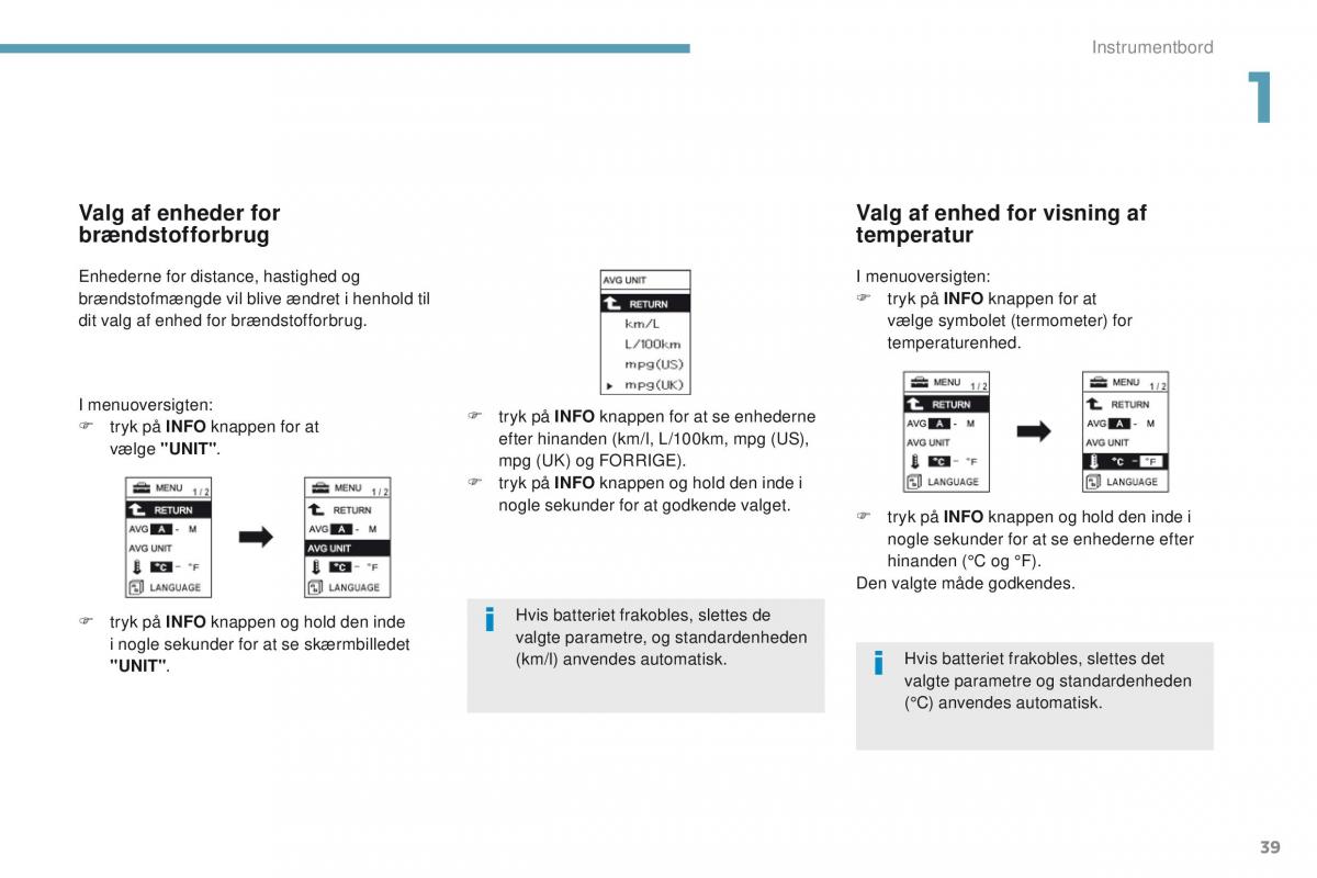 Peugeot 4008 Bilens instruktionsbog / page 41