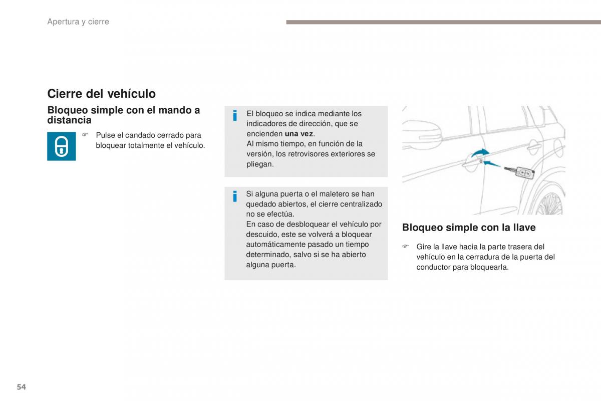 Peugeot 4008 manual del propietario / page 56