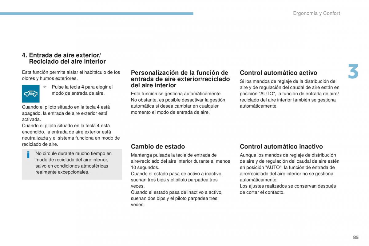 Peugeot 4008 manual del propietario / page 87