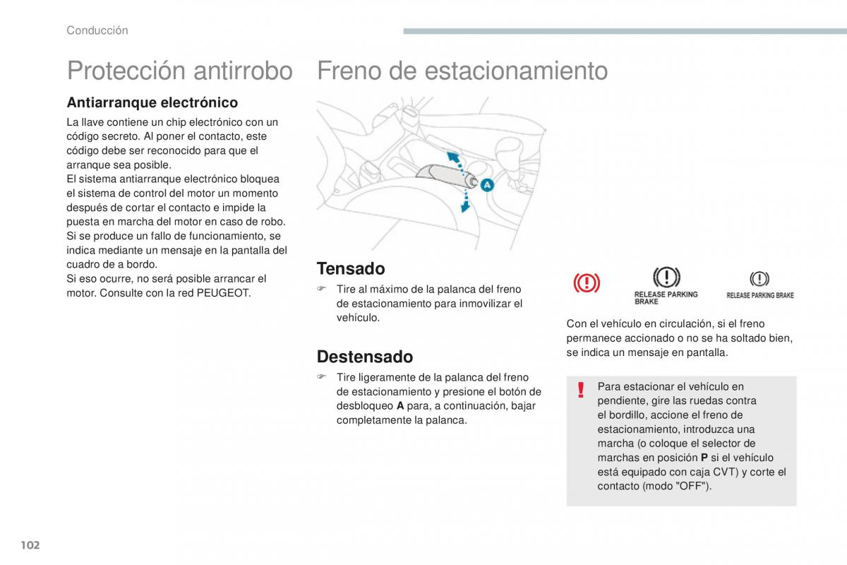 Peugeot 4008 manual del propietario / page 104