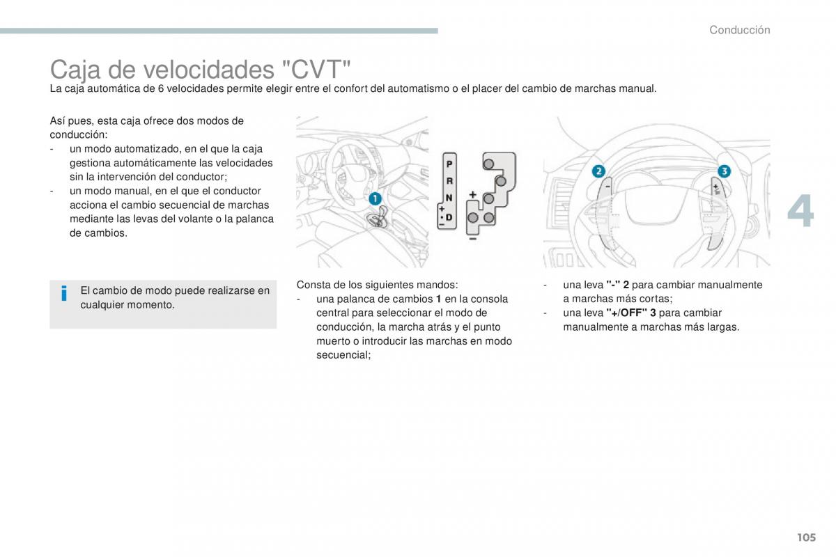 Peugeot 4008 manual del propietario / page 107