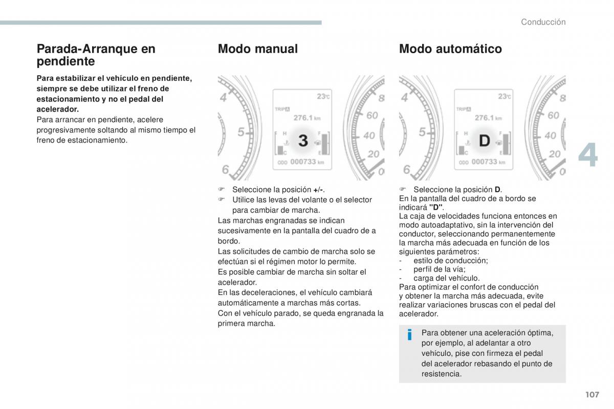 Peugeot 4008 manual del propietario / page 109