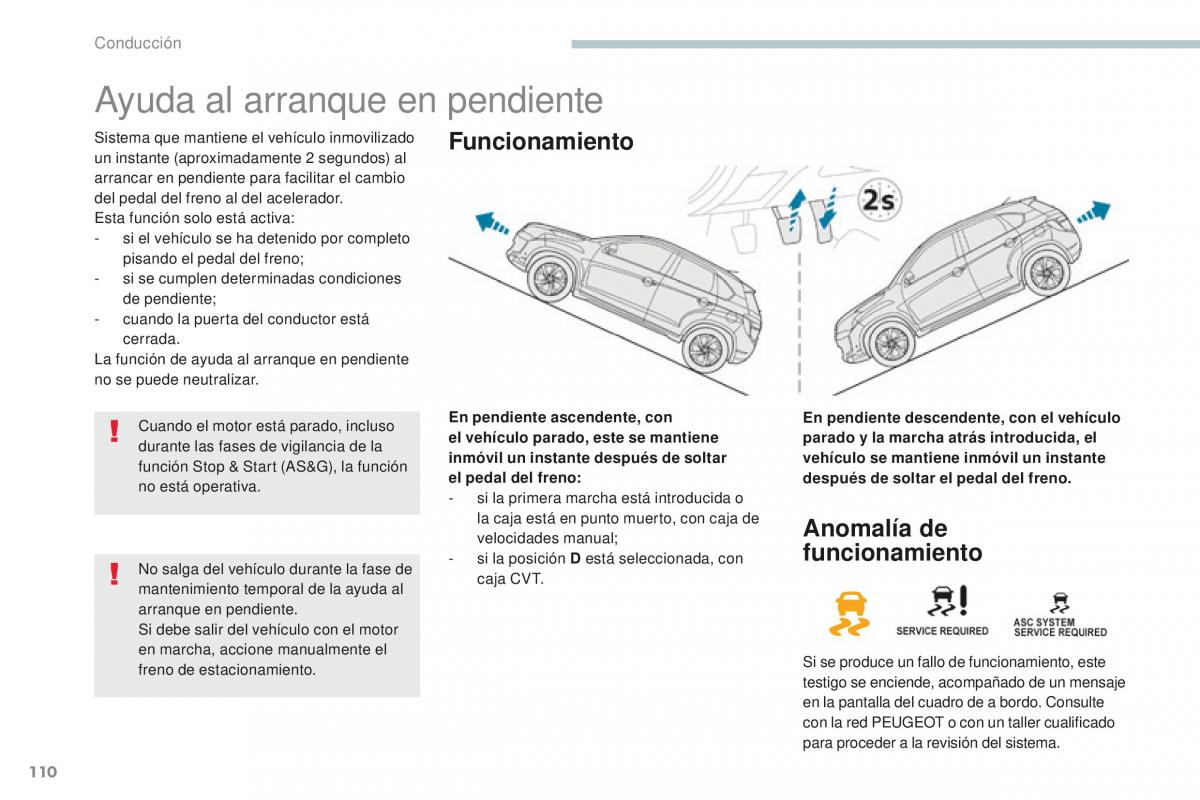 Peugeot 4008 manual del propietario / page 112