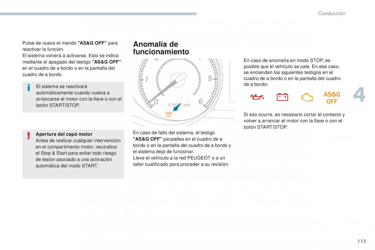 Peugeot 4008 manual del propietario / page 115