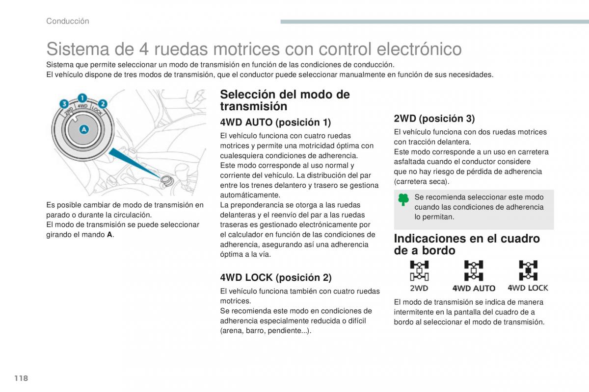 Peugeot 4008 manual del propietario / page 120