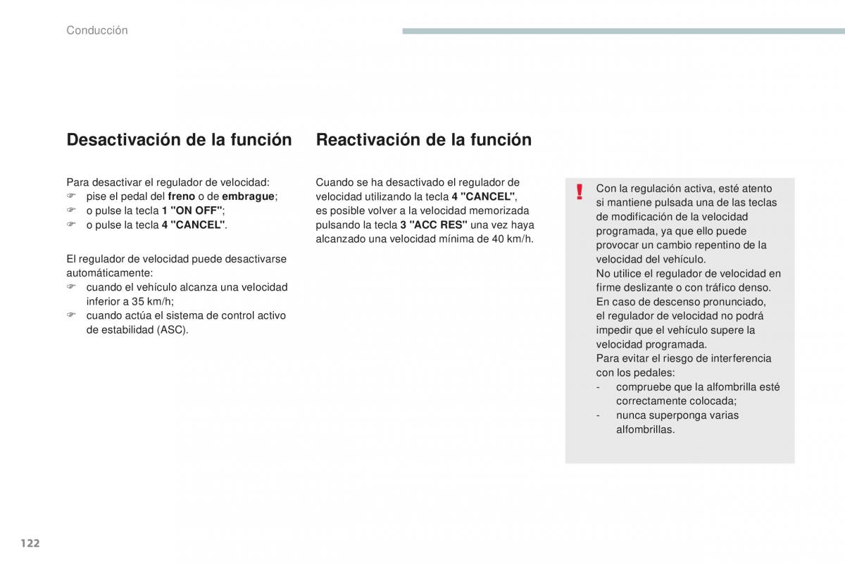 Peugeot 4008 manual del propietario / page 124