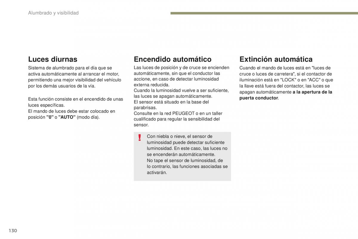 Peugeot 4008 manual del propietario / page 132