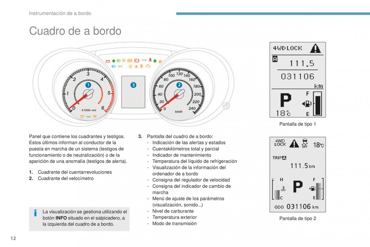 Peugeot 4008 manual del propietario / page 14