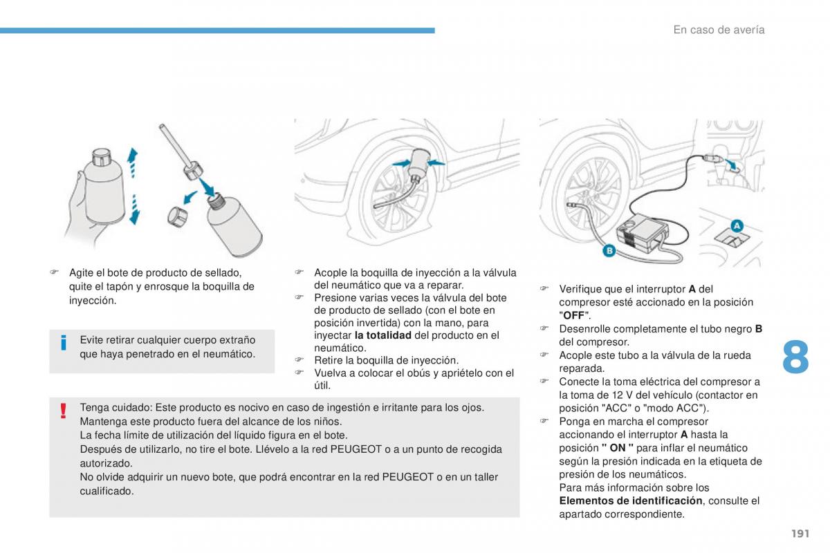 Peugeot 4008 manual del propietario / page 193