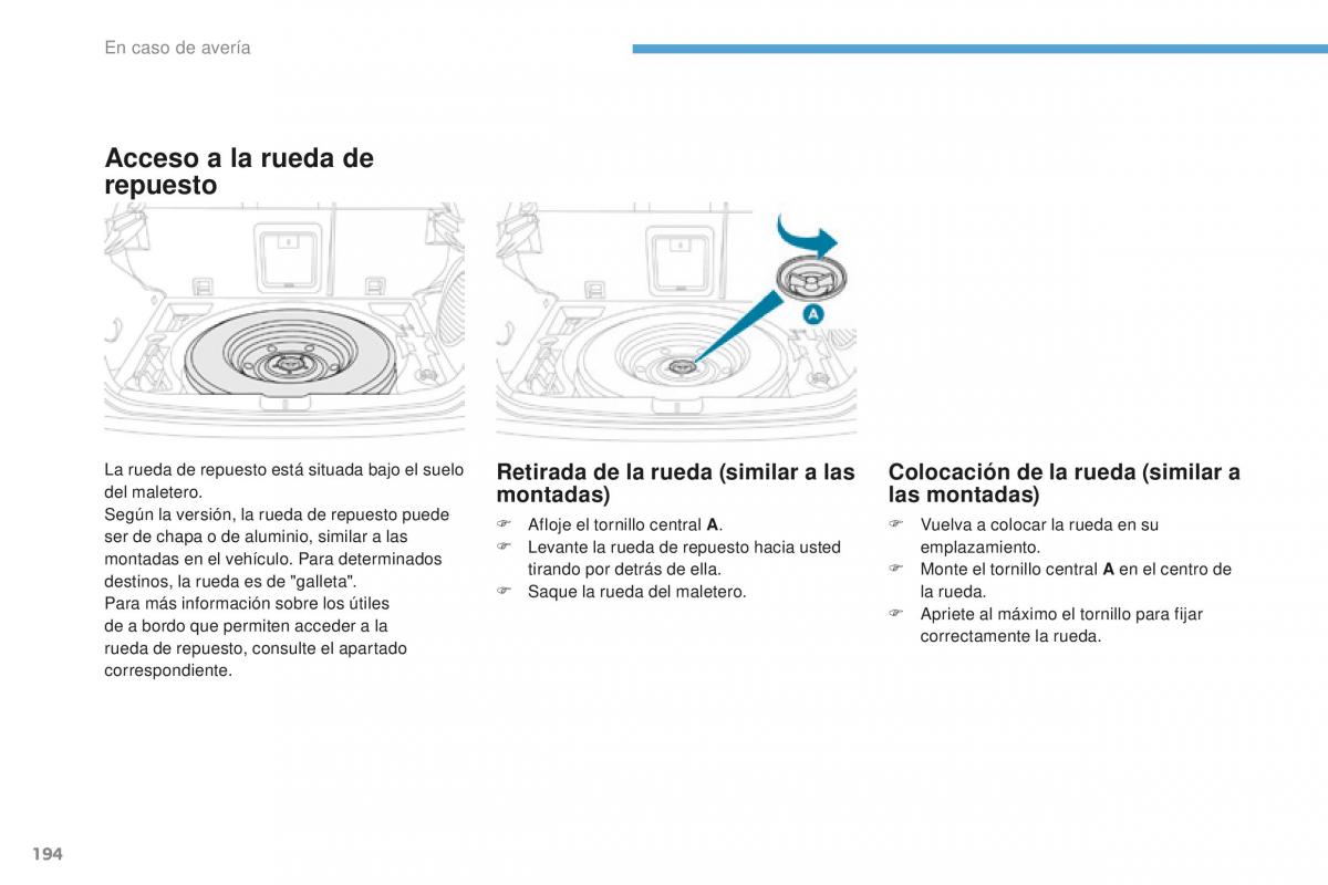 Peugeot 4008 manual del propietario / page 196