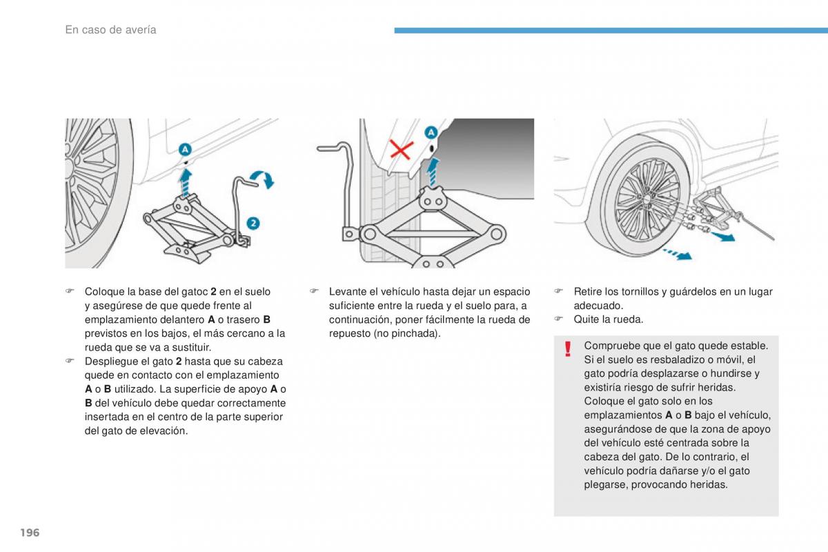 Peugeot 4008 manual del propietario / page 198