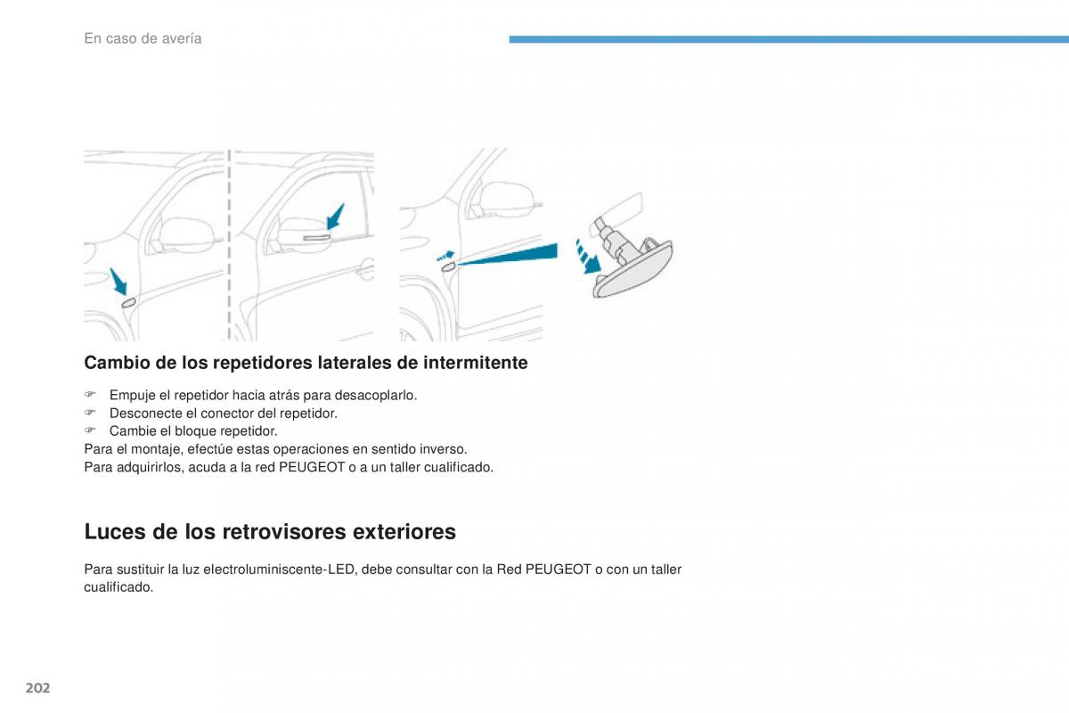 Peugeot 4008 manual del propietario / page 204