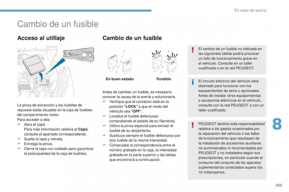 Peugeot 4008 manual del propietario / page 207