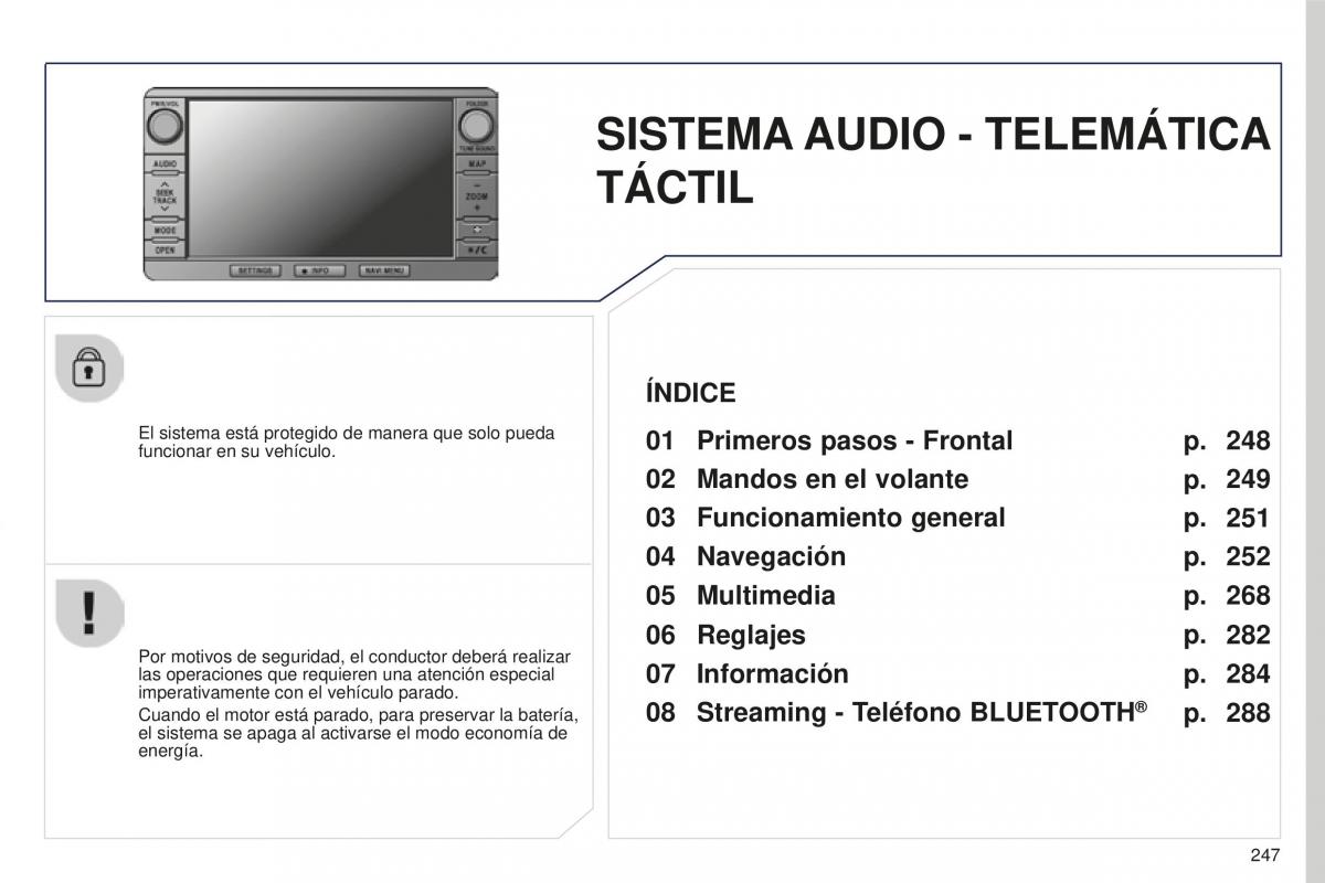 Peugeot 4008 manual del propietario / page 249