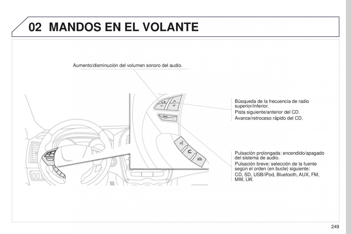 Peugeot 4008 manual del propietario / page 251