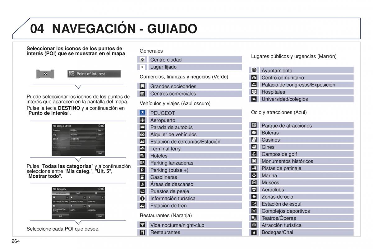 Peugeot 4008 manual del propietario / page 266