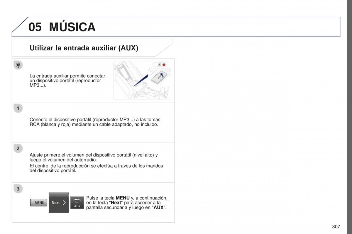 Peugeot 4008 manual del propietario / page 309