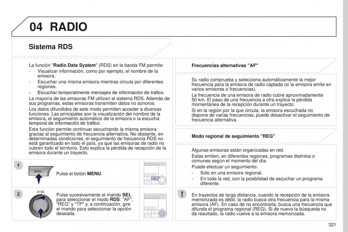 Peugeot 4008 manual del propietario / page 323