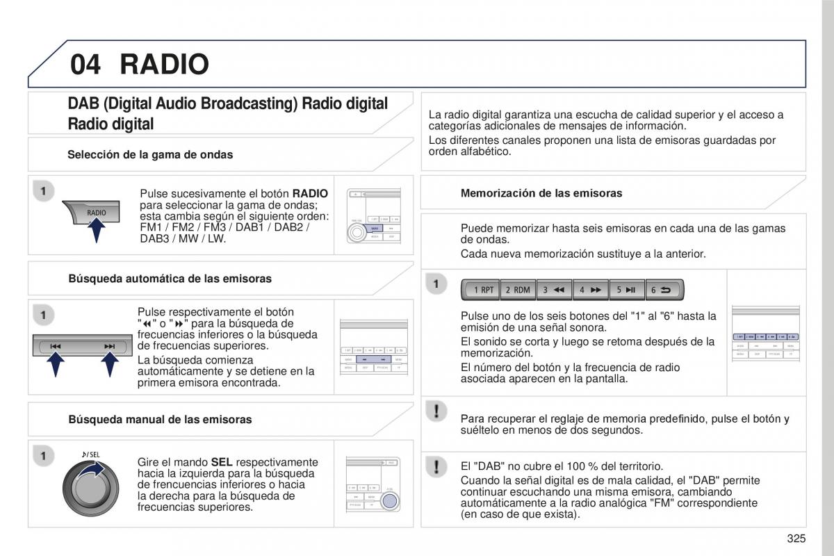 Peugeot 4008 manual del propietario / page 327