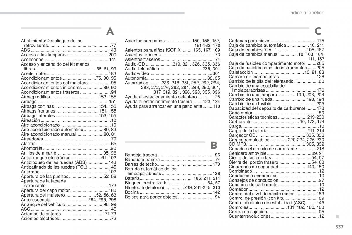 Peugeot 4008 manual del propietario / page 339