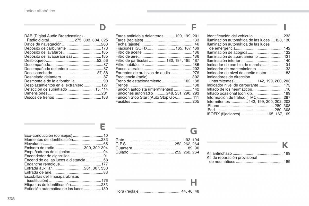 Peugeot 4008 manual del propietario / page 340