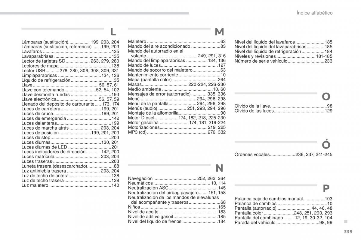 Peugeot 4008 manual del propietario / page 341