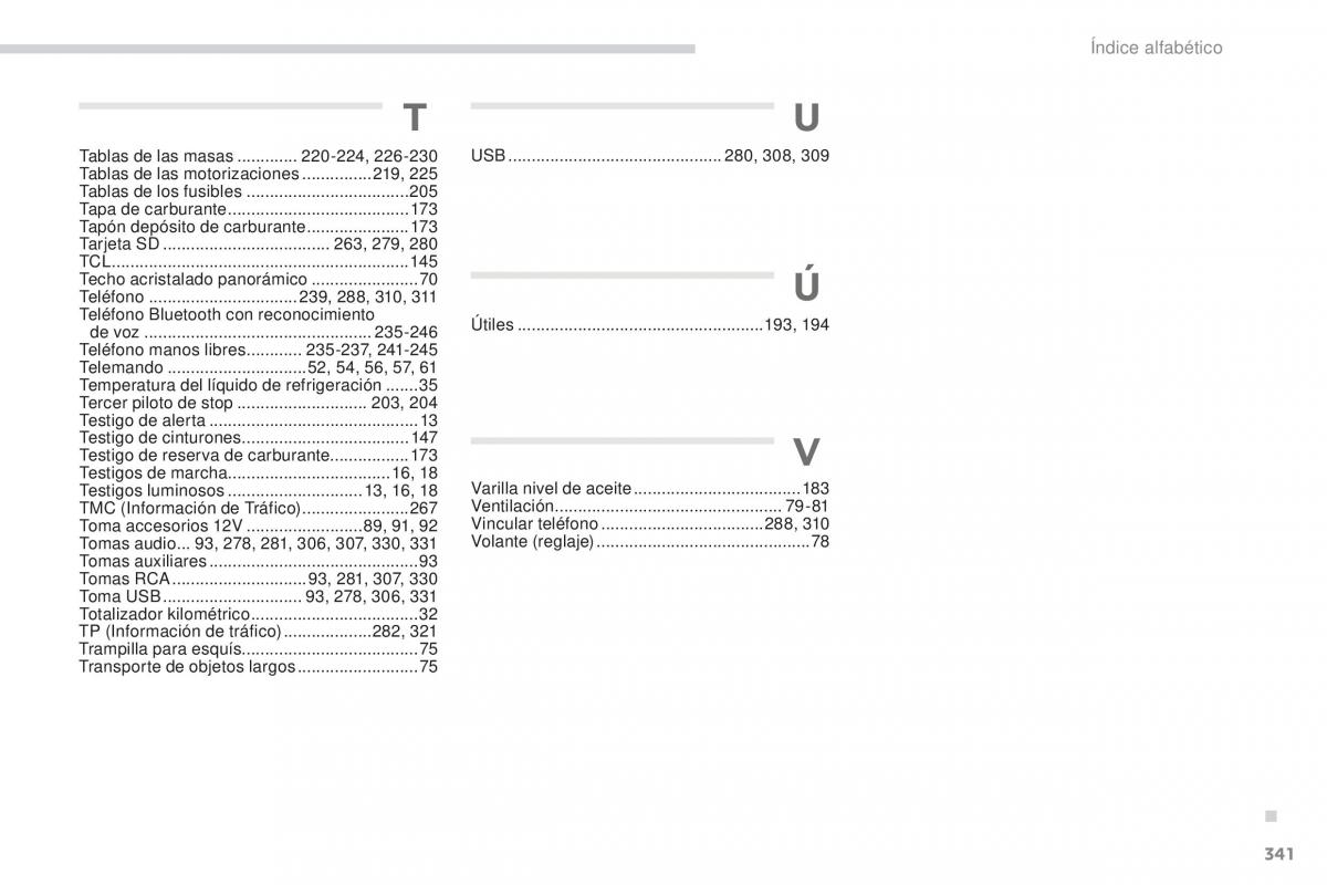 Peugeot 4008 manual del propietario / page 343