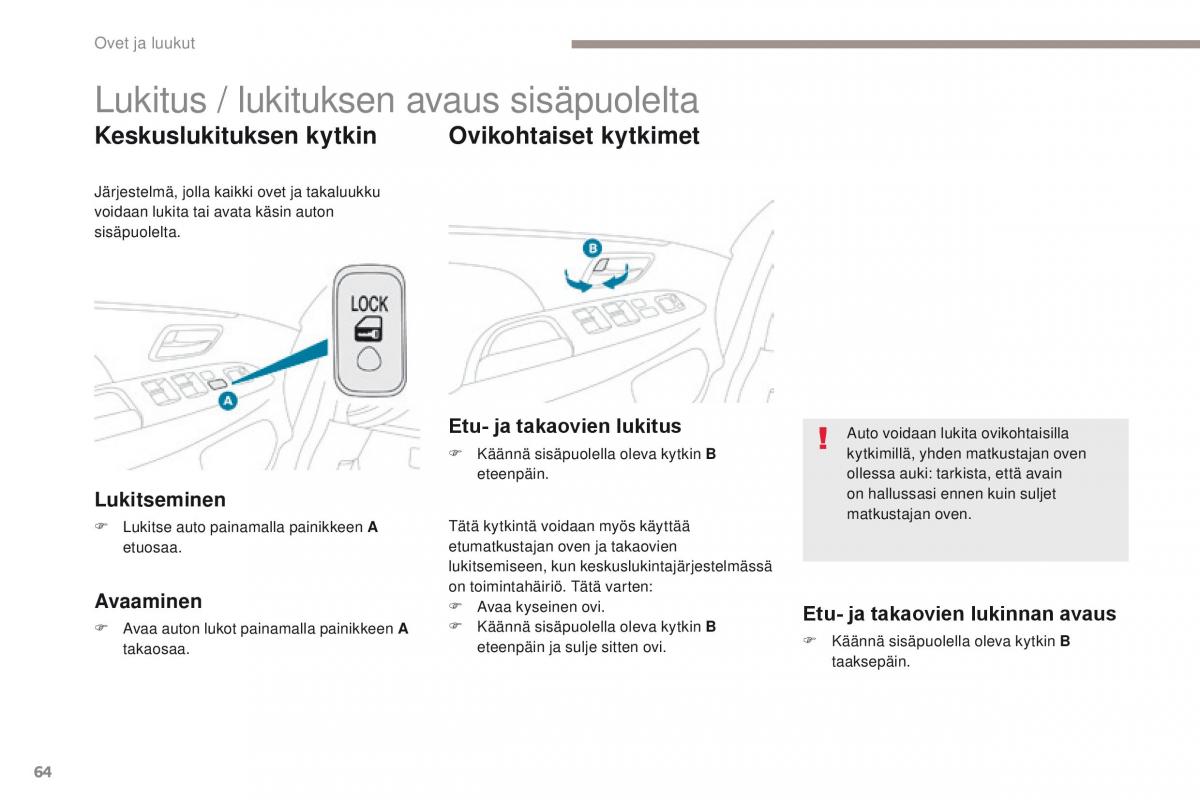 Peugeot 4008 omistajan kasikirja / page 66