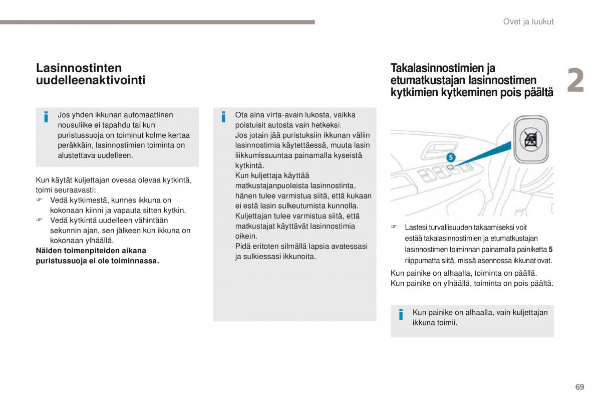 Peugeot 4008 omistajan kasikirja / page 71