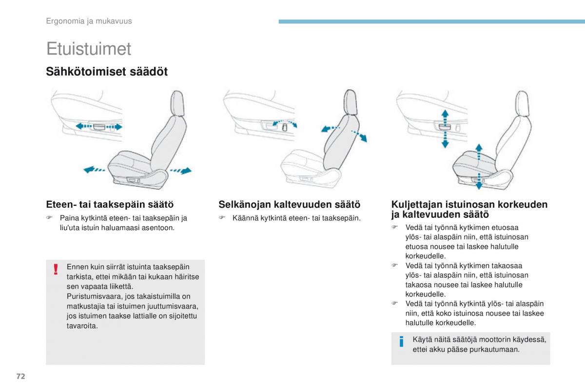 Peugeot 4008 omistajan kasikirja / page 74