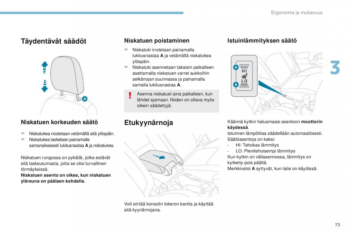 Peugeot 4008 omistajan kasikirja / page 75