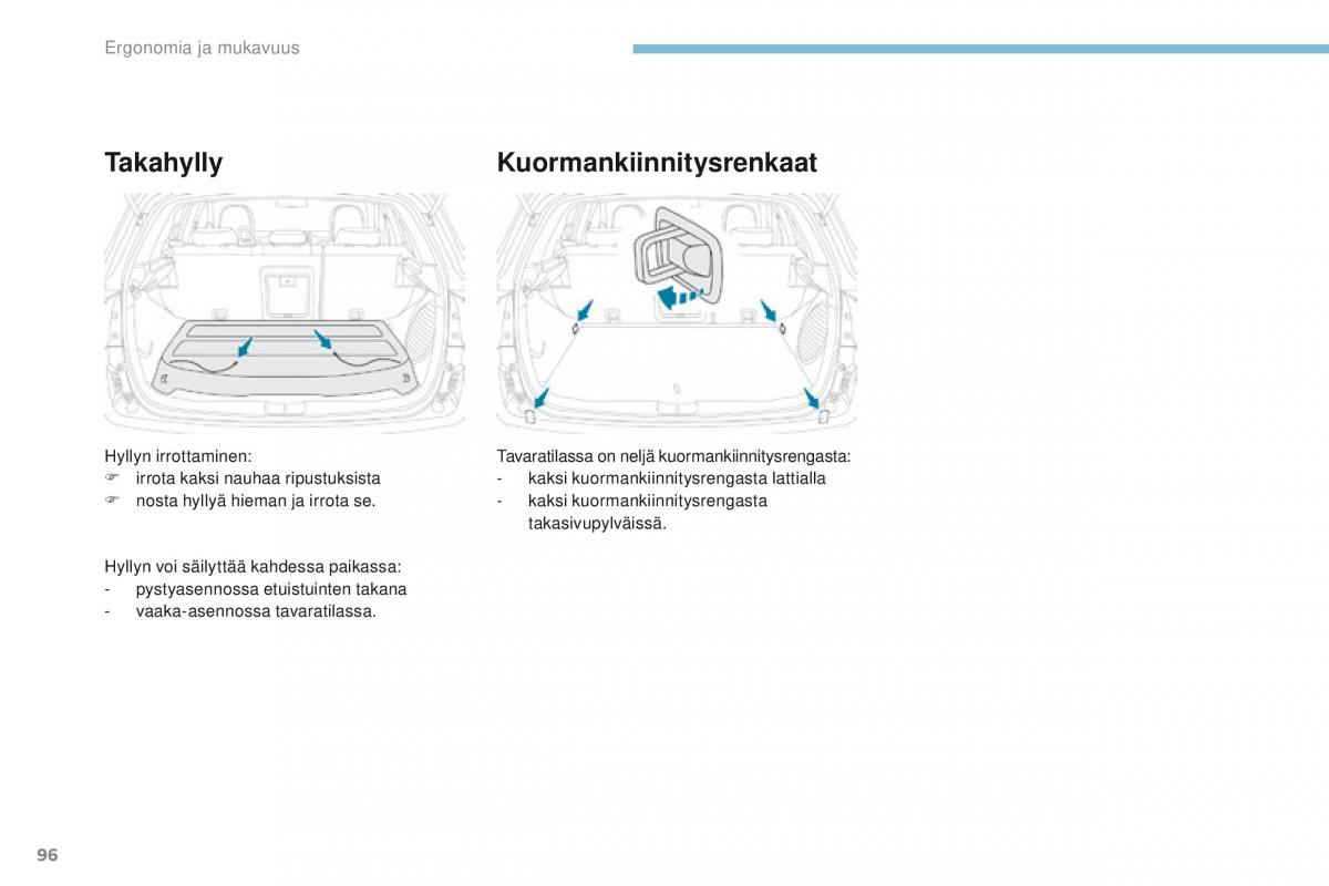 Peugeot 4008 omistajan kasikirja / page 98