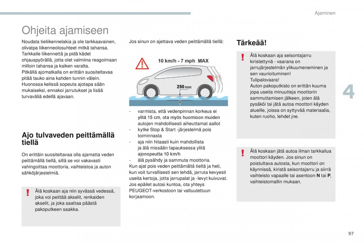 Peugeot 4008 omistajan kasikirja / page 99