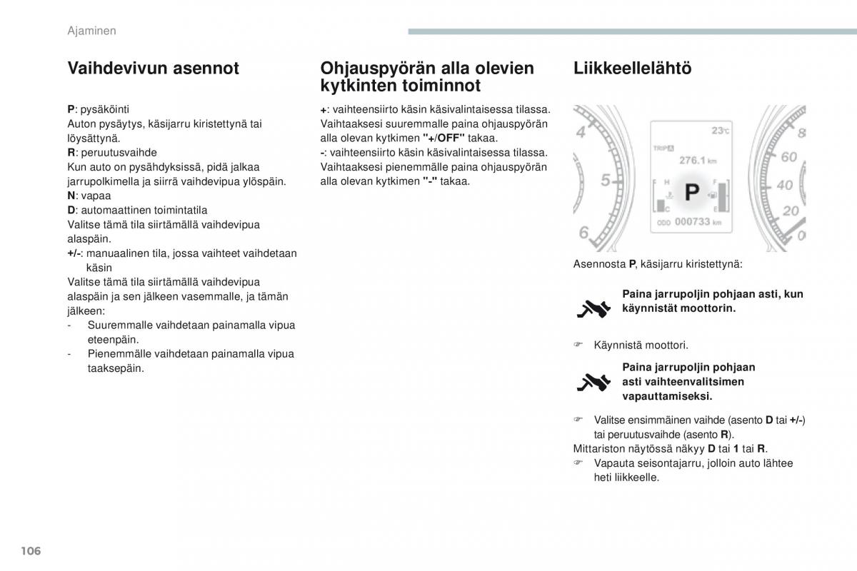 Peugeot 4008 omistajan kasikirja / page 108