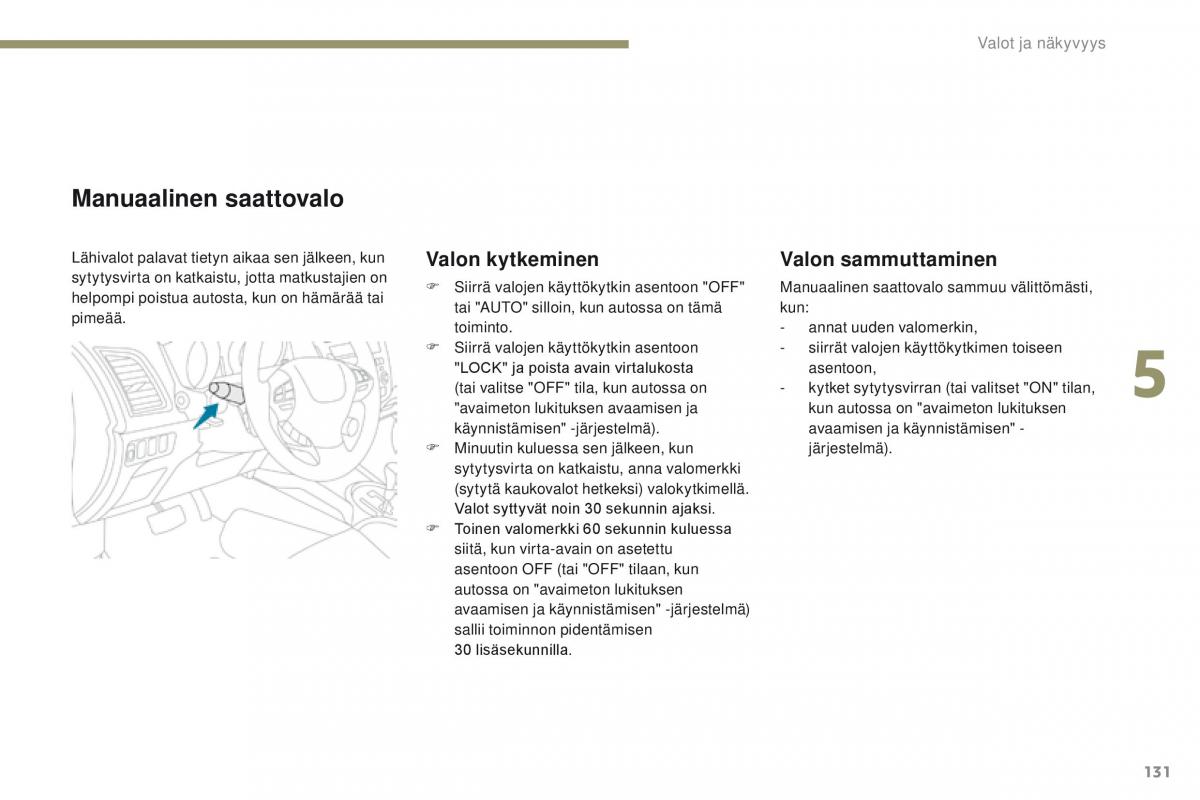 Peugeot 4008 omistajan kasikirja / page 133