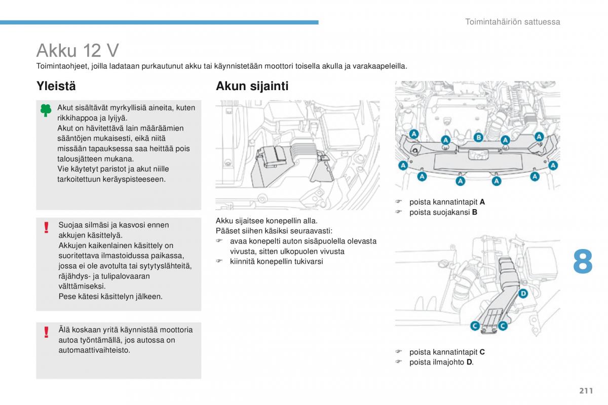 Peugeot 4008 omistajan kasikirja / page 213