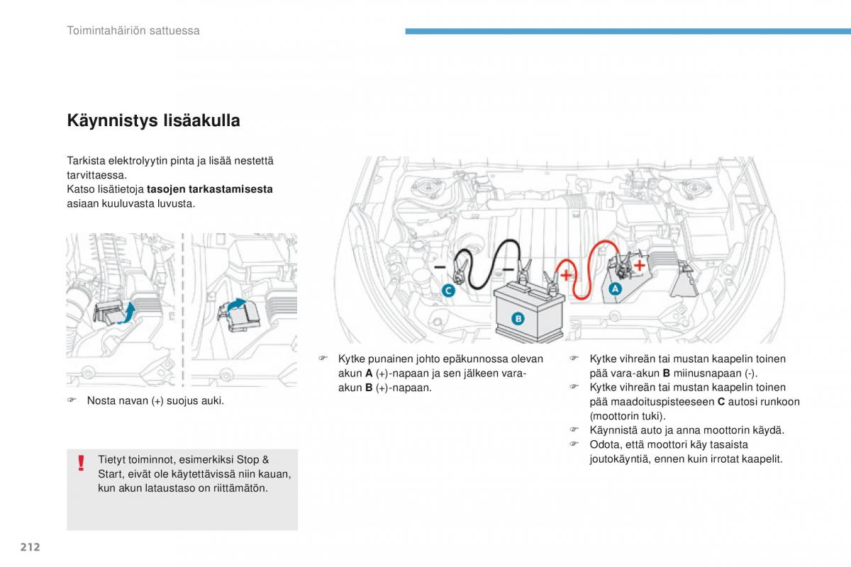 Peugeot 4008 omistajan kasikirja / page 214