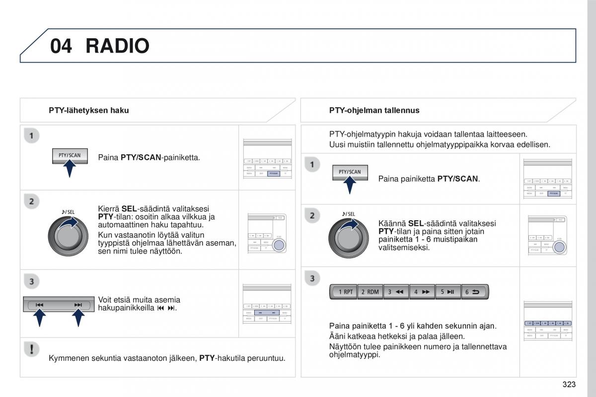 Peugeot 4008 omistajan kasikirja / page 325