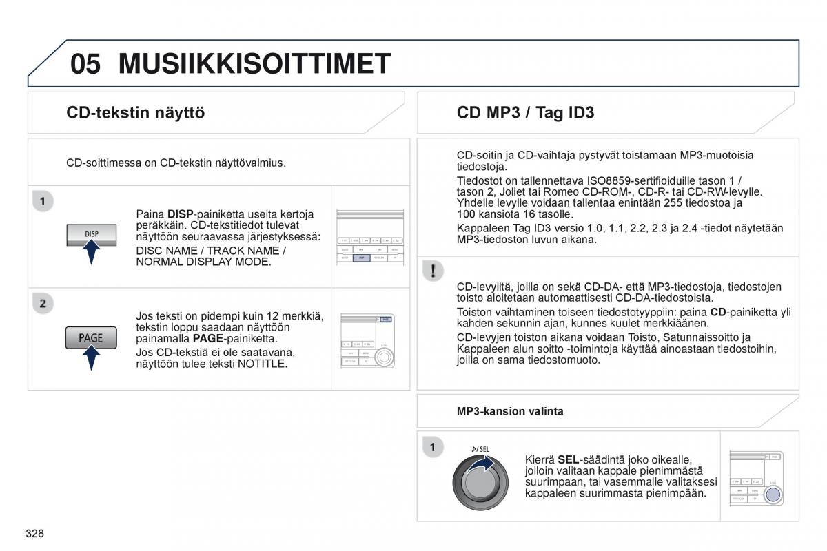 Peugeot 4008 omistajan kasikirja / page 330